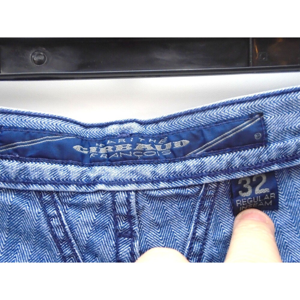 Vintage Marithé François Girbaud shorts Men Size 32 Denim Geometric stitch USA - Picture 2 of 11